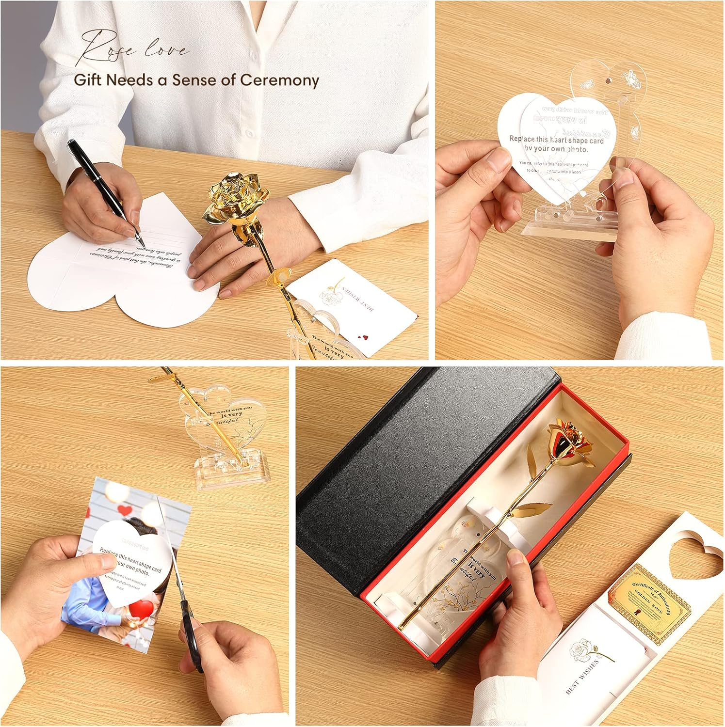 Stunning 24K Gold Dipped Real Rose - Unique Romantic Gift for Her on Birthdays, Anniversaries, Valentine's Day, and Mother's Day - Image 3