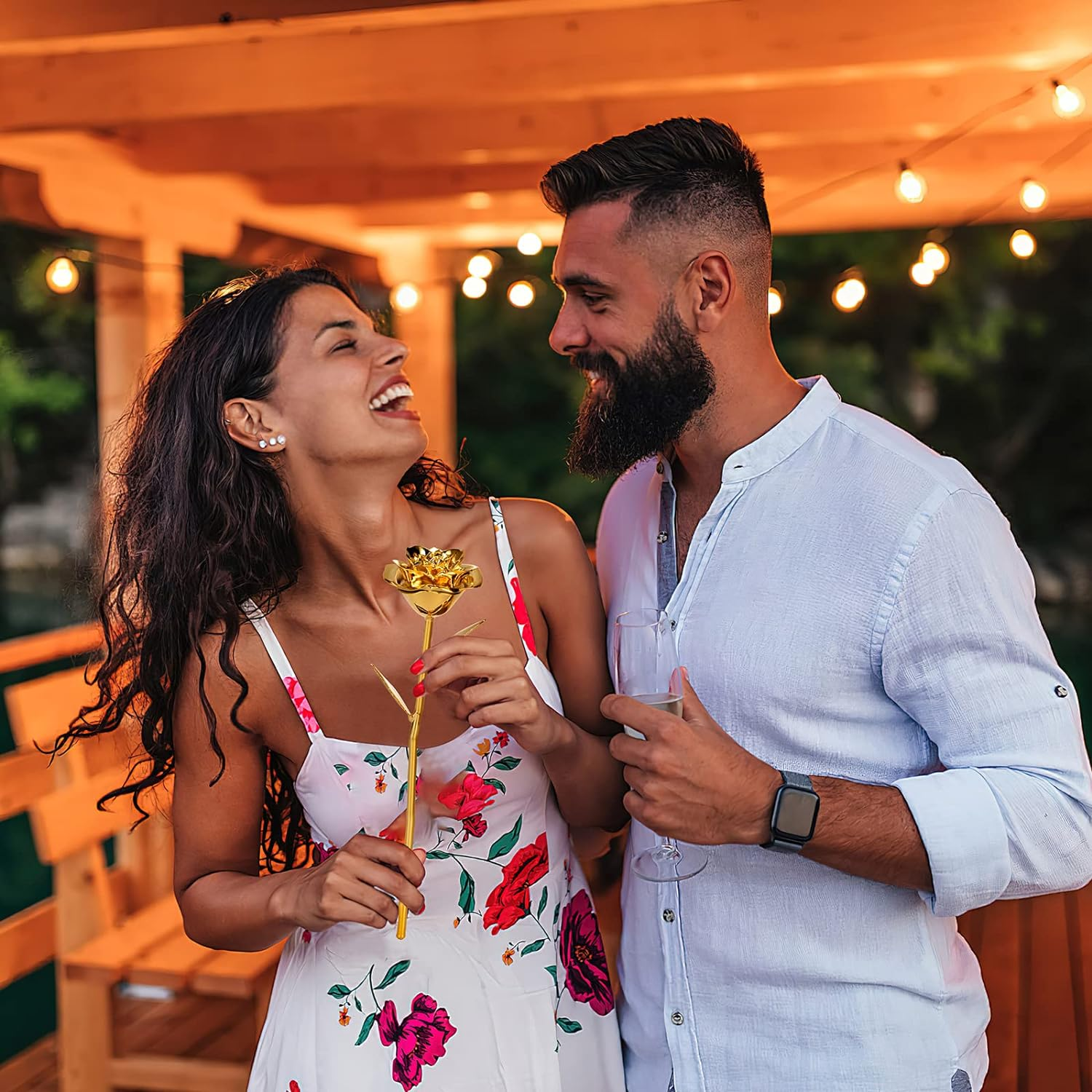 Stunning 24K Gold Dipped Real Rose - Unique Romantic Gift for Her on Birthdays, Anniversaries, Valentine's Day, and Mother's Day - Image 6