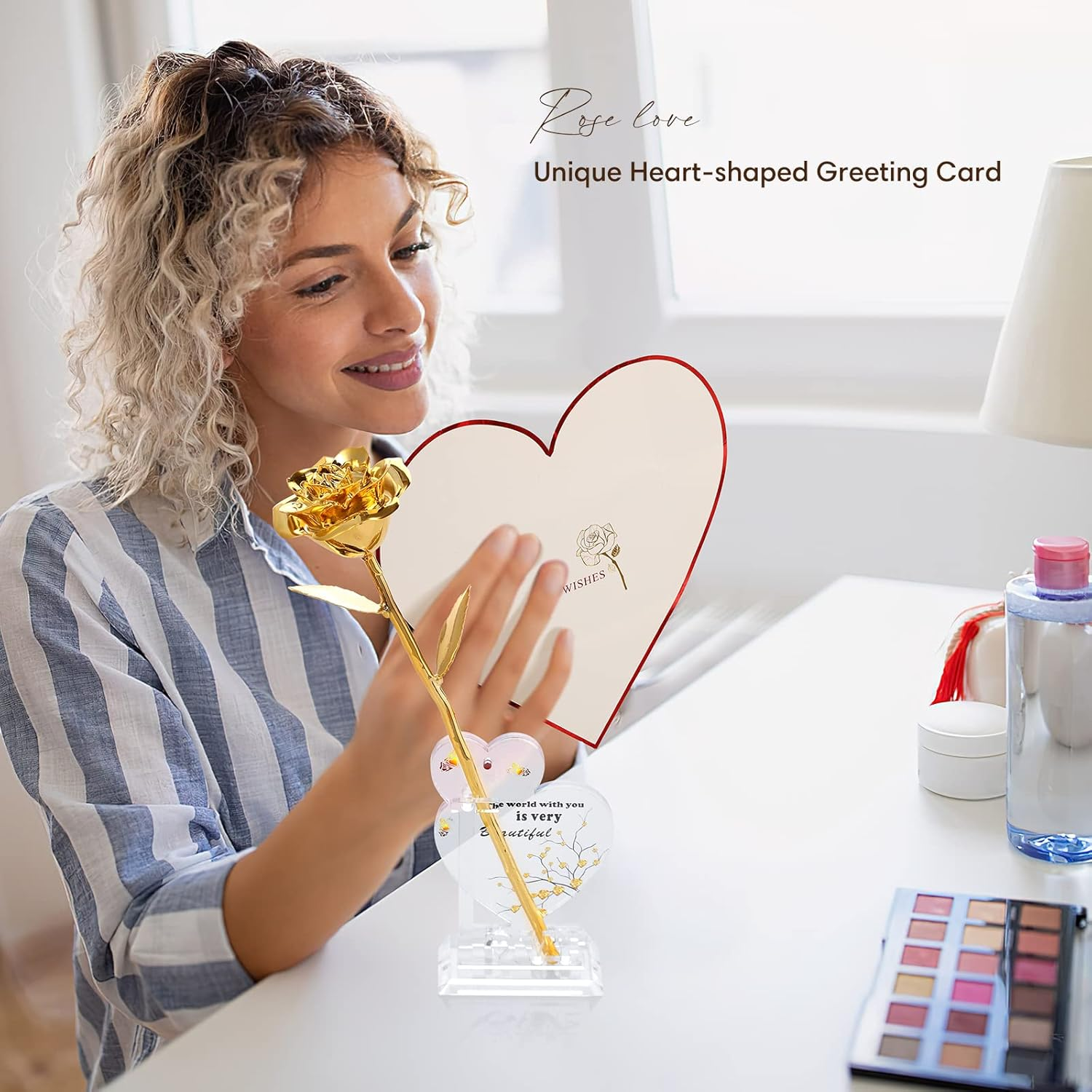 Stunning 24K Gold Dipped Real Rose - Unique Romantic Gift for Her on Birthdays, Anniversaries, Valentine's Day, and Mother's Day - Image 5