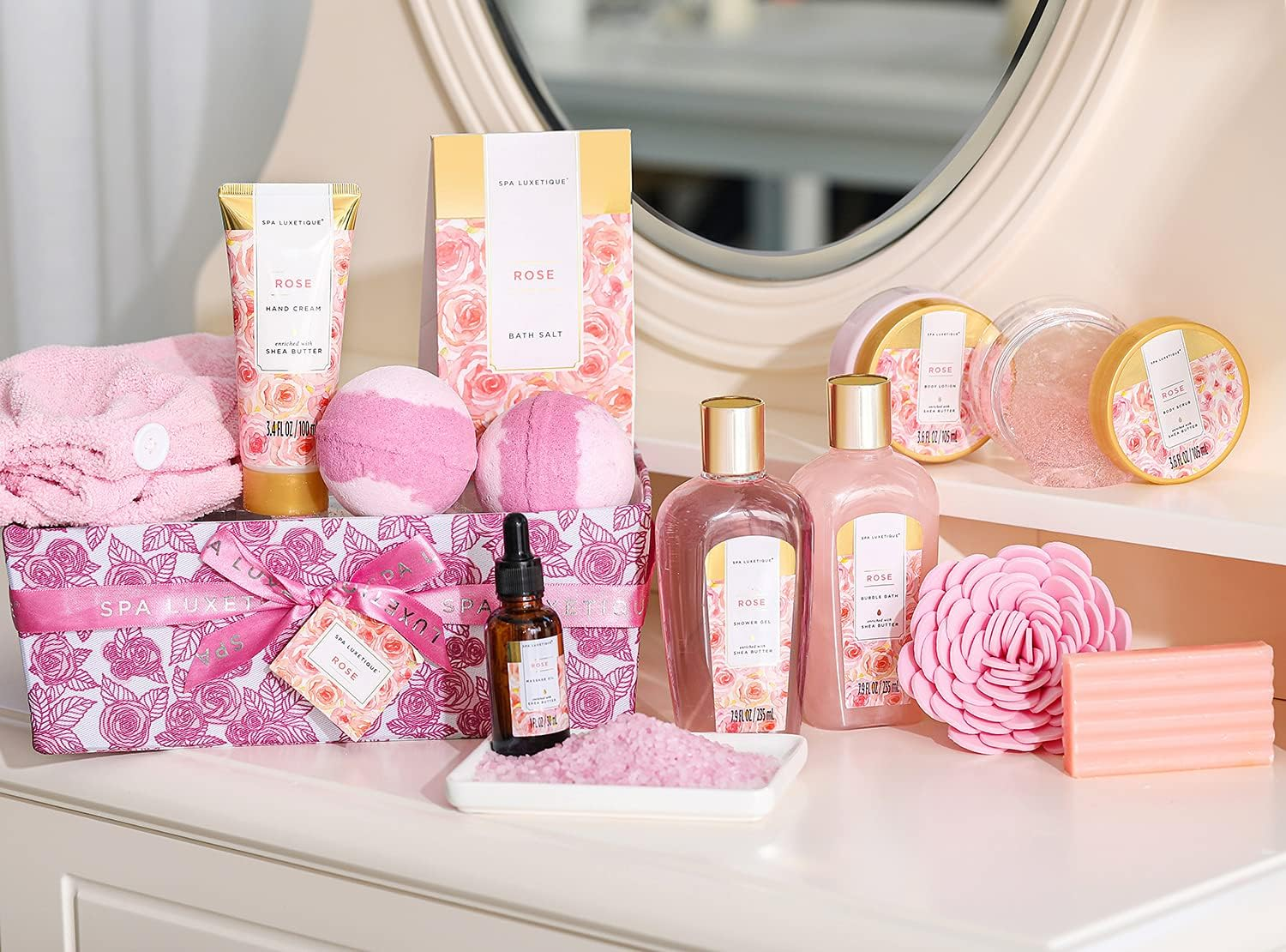 Indulge Her with 12-Piece Luxury Rose Spa Bath Gift Set - Perfect for Birthdays, Mother's Day, and Valentine's Day! - Image 7
