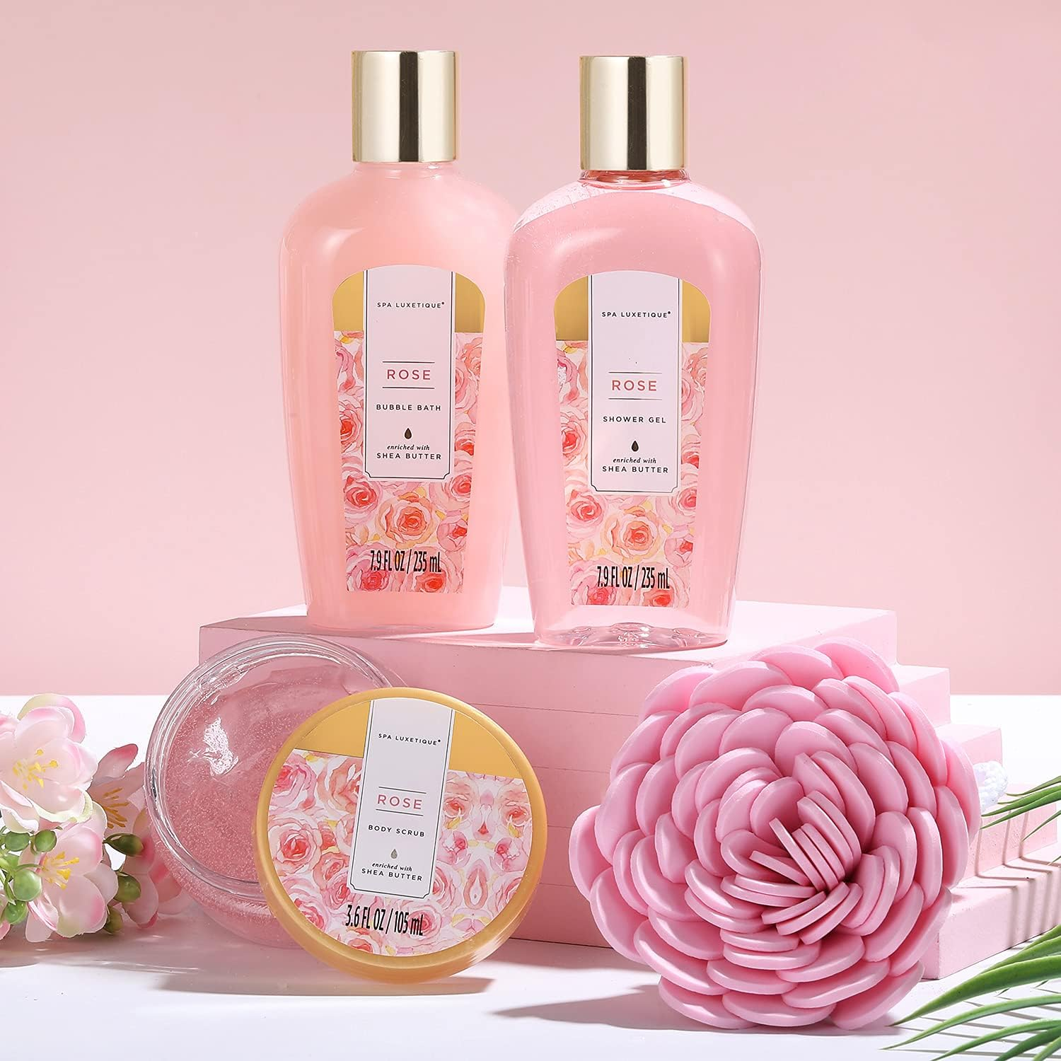 Indulge Her with 12-Piece Luxury Rose Spa Bath Gift Set - Perfect for Birthdays, Mother's Day, and Valentine's Day! - Image 3